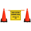 Custom  Cone Bar Barricade Sign