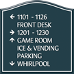 Santera HT Directional Sign w/Border, 11.875 in. x 11.875 in.