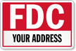 Custom FDC Address Sign