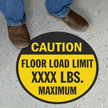 Personalized Caution Floor Load Limit Anti Skid Floor Sign