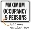 Custom Maximum Occupancy People Sign