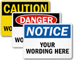 Customized OSHA Header Sign