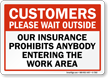 Customers Wait Outside Sign