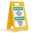 Personalized Bilingual Add Emergency Wording Here Sign