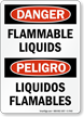Flammable Liquids Bilingual Sign