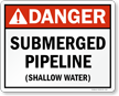 Submerged Pipeline Sign