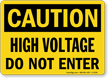Danger High Voltage Sign