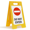 Do Not Enter Fold Ups® Floor Sign
