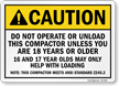Do Not Operate This Compactor ANSI Caution Sign