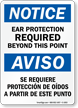 Notice: Ear Protection Required Sign