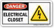 Electrical Closet OSHA Danger Sign