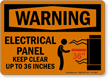 Electrical Panel Keep Clear Warning Sign