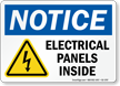 Electrical Panels Inside Notice Sign