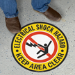 Electrical Shock Hazard Circular SlipSafe Floor Sign