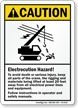 Electrocution Hazard Follow Instructions Crane Safety Sign