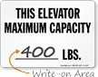 This Elevator Maximum Capacity Sign
