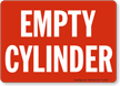 Empty Cylinder Sign
