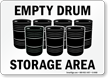 Empty Drum Storage Area Sign