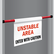 Enter With Caution Door Barricade Sign