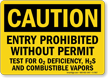 Entry Prohibited Without Permit Caution Sign