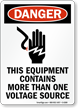 Equipment Contains More Than One Voltage Sources Sign