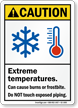 Extreme Temperatures Do Not Touch Sign