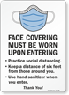 Face Covering Must Be Worn Upon Entering Sign