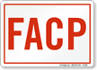 FACP Fire Alarm Control Panel Sign