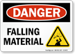 Falling Material OSHA Danger Sign