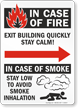 In Case Fire Exit Building Right Arow Sign