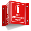 Fire Extinguisher Inside Sign with Graphic