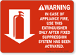 Fire Extinguisher Instruction Warning Sign