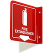 2 Sided Projecting Fire Extinguisher Sign 