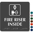 Fire Riser Inside TactileTouch™ Sign with Braille