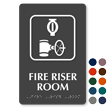 TactileTouch™ Fire Riser Room Sign with Braille