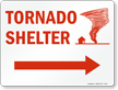 Tornado Shelter Sign