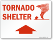 Tornado Shelter Sign