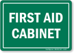 First Aid Cabinet Sign