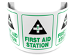 180 Degree Projecting First Aid Station Sign