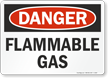 OSHA Danger Flammable Gas Sign
