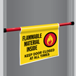Flammable Material Inside Door Barricade Sign