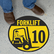 Forklift -10 (with Graphic) - Floor Sign