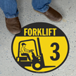 Forklift -3 (with Graphic) - Floor Sign