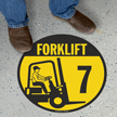 Forklift -7 (with Graphic) - Floor Sign