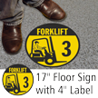 Forklift ID 3 Floor Sign & Label Kit