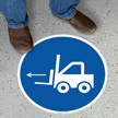 Forklift Left Circular Floor Sign