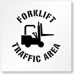 Forklift Traffic Area Stencil