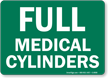 Full Medical Cylinders Sign