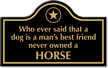 Funny Horse Engraved Arch Marker
