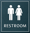 Restroom, Unisex, 8.625 in. x 7.75 in. Sign